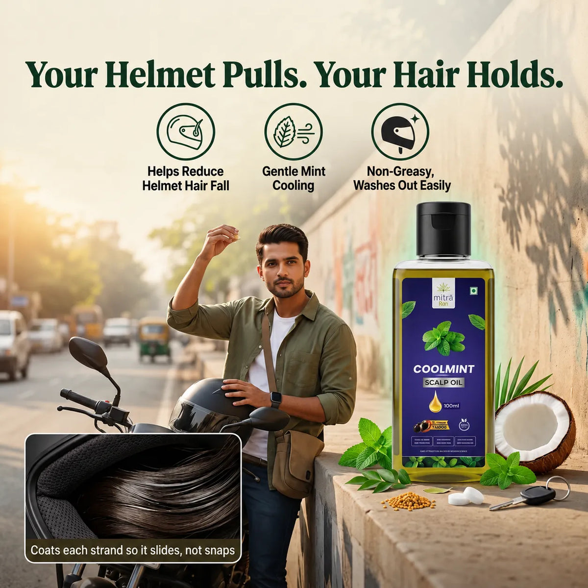 Mitra Coolmint Scalp Oil for Helmet Users